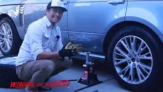 Jacking up Range Rover with air suspension.