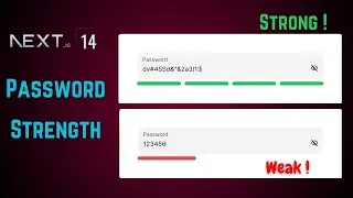 How to Show Password Strength in React | Next.JS