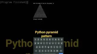 python pyramid pattern program #python #programming #coding #shorts #html #java #2024 #python20204