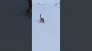 Падение на горных лыжах. Фрирайд