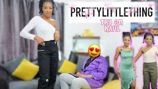 HUGE PRETTYLITTLETHING TRY ON HAUL | BOYFRIEND RATES MY OUTFITS