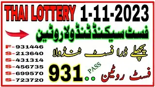 First Second Tandola Routine Prize Bond Thai Lottery | 1-11-2023 | Himmat