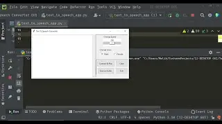 Text To Speech Convertor Project using tkinter and pyttsx3 / offline text to speech convertor