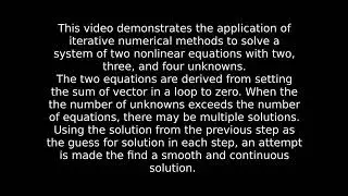 Vector Loop Solution Using Iterative Numerical Method
