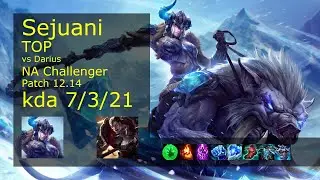Rank 1 NA Sejuani Top: Sejuani vs Darius