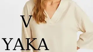 5 dakikada v yaka yapımı - Pratik kısa anlatım - sew neck-v in 5 minutes
