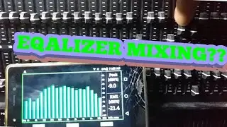 MIXING EQUALIZER  USING RTA ANALYZER AND PINK NOISE.