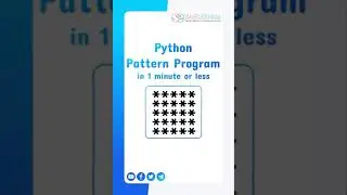 Pattern Program in Python |  Learn to code in less than a minute 
