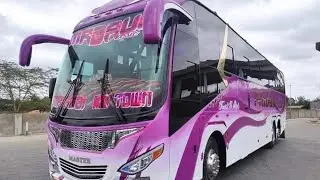 A closer look at the Emirata bus body design on the MBARUK CLASSIC Coach bus