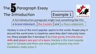 5 Paragraph Essay   Introduction