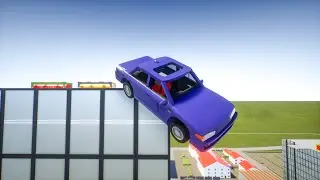 Building Cars Falls Crashes (physics test) - Brick Rigs 2021