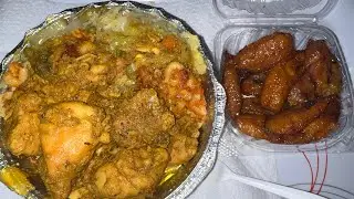CURRY CHICKEN DINNER|LAST MEAL B4 MY 7 DAY FAST|SHORTS|#THEREALLADYREDASMR😜