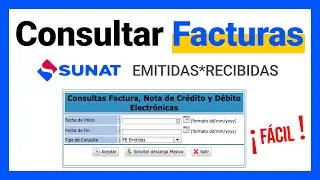 Cómo Descargar o Consultar Facturas Electrónicas emitidas y recibidas 2023 - Sunat