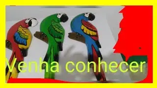 arara grande em gesso