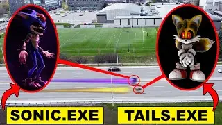 DRONE CATCHES TAILS.EXE AND SONIC.EXE RACING ON A HIGHWAY! | TAILS.EXE VS SONIC.EXE (MUST WATCH)