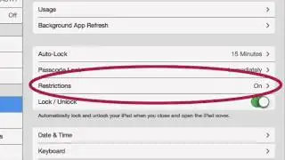 To set restrictions on deleting apps on an iPad with iOS7