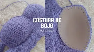 Aplicando bojo na peça de Crochê - passo a passo