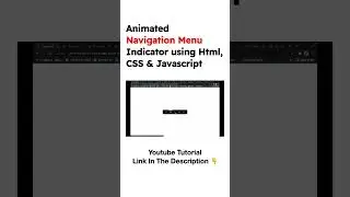 Animated Navigation Menu Indicator using Html, CSS, and Javascript | Light Effect CSS | Speed Code