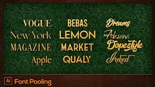 #25 Font Pooling For Easy Access | Adobe Illustrator For Beginners Tutorial [FREE]