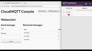 Internet of Things: Cloudmqtt and IOT MQTT Dashboard android app integration testing