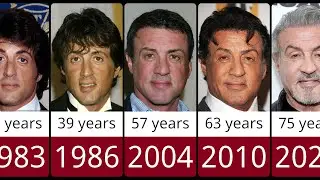 Sylvester Stallone from 1970 to 2023