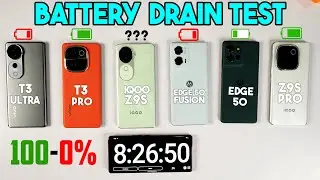 vivo T3 Ultra vs Moto Edge 50 vs T3 pro vs Edge 50 Fusion vs iQOO Z9s Pro vs Z9s Battery Drain Test🥵