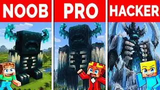 Minecraft NOOB vs PRO vs HACKER: SICHERSTES WARDEN HAUS BAU CHALLENGE ⛏