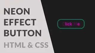 Create Neon Animation Effect Button - Only HTML & CSS