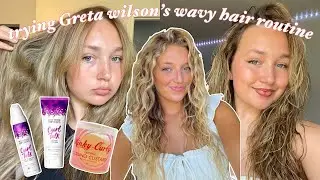 trying Greta Wilson's wavy hair routine