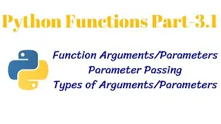 Python Function PT-3.1 || Types of Arguments/Parameters || CLASS 12 XII Computer Science