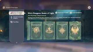 Genshin Impact 2.3 Misty Dungeon: Amplifying Trial, Transformative Trial and Lightbringer Trial Live