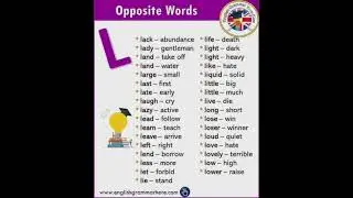 opposite words , A to Z opposite words ..