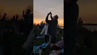 Total Solar Eclipse on Apri 8, 2024 at Geneva State Park, Ohio USA