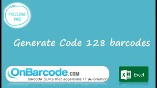 How to create, print Code 128 barcodes in Microsoft Excel using Excel Barcode add-in. No font.