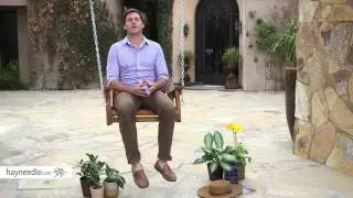 Coral Coast Amherst Single Seat Wood Porch Swing - Natural - Product Review Video