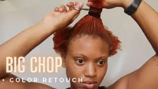 CUTTING OFF MY HAIR AGAIN + COLORING & STYLING MY COPPER AUBURN TWA
