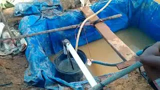 pengolahan material hamparan sistem penyiraman #tambangemastradisional