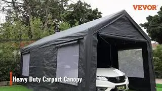 VEVOR Heavy Duty 10x20ft Carport: Ultimate Outdoor Garage Shelter for All Seasons!