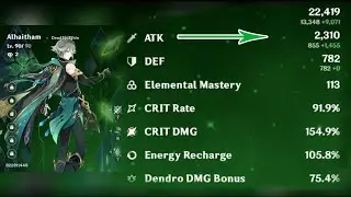 Alhaitham FULL ATK+ and ATK% [REDEEM CODES] | Genshin Impact