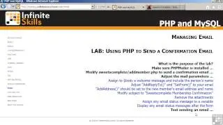 05 Lab Using PHP To Send A Confirmation Email