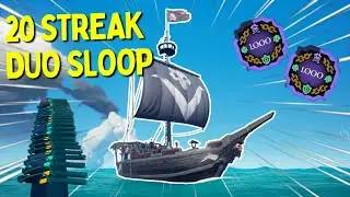 WE DID A 20 STREAK ON DUO SLOOP! (Sea of Thieves)