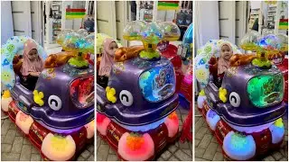 Rania naik odong odong lumba lumba🐬