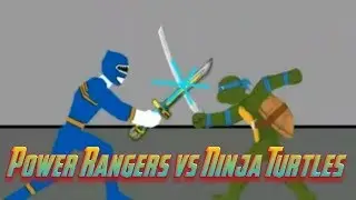 Могучие Рейнджеры vs Черепашки Ниндзя. Power Rangers vs Ninja Turtles. Анимация