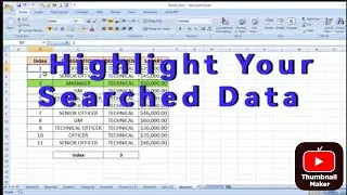 Highlight Your Searching Data in Excel #excel #exceltricks #exceltips