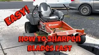 How to sharpen lawn mower blades with an angle grinder(Fast!)