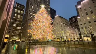 Rockefeller Center 2022 Christmas Tree At Dusk (12/22/2022)