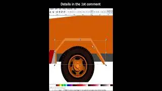 I draw graphics for the papercraft dump truck Magirus Deutz, Inkscape program