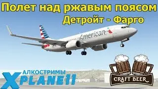 X-Plane 11: Полет на Boeing 737-800 (Zibo mod) Детройт - Фарго экипажем с Лехой. Smart Copilot.
