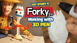 Making Forky with 3D pen - Toy Story 4