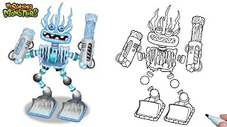 How to draw Cold Wubbox (Epic Wubbox from Cold Island) from My Singing Monsters step by step